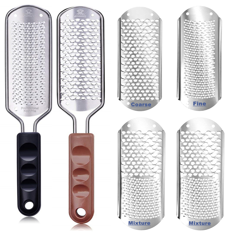 Professional Pedicure Foot File, Colossal Stainless Steel Detachable Foot Scrubber, Hard Skin Removers Pedicure Rasp for Wet