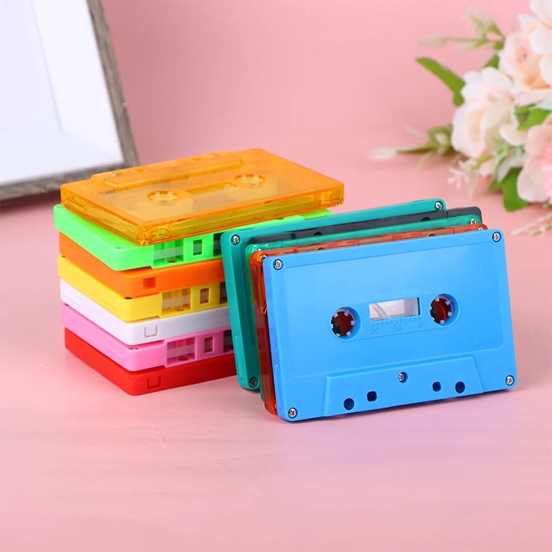 

New 1Pc Color Blank Tape Case Audio Magnetic Audio Recording Cassette Tape Shell Empty Reel To Reel Cassette(no Tape Core)