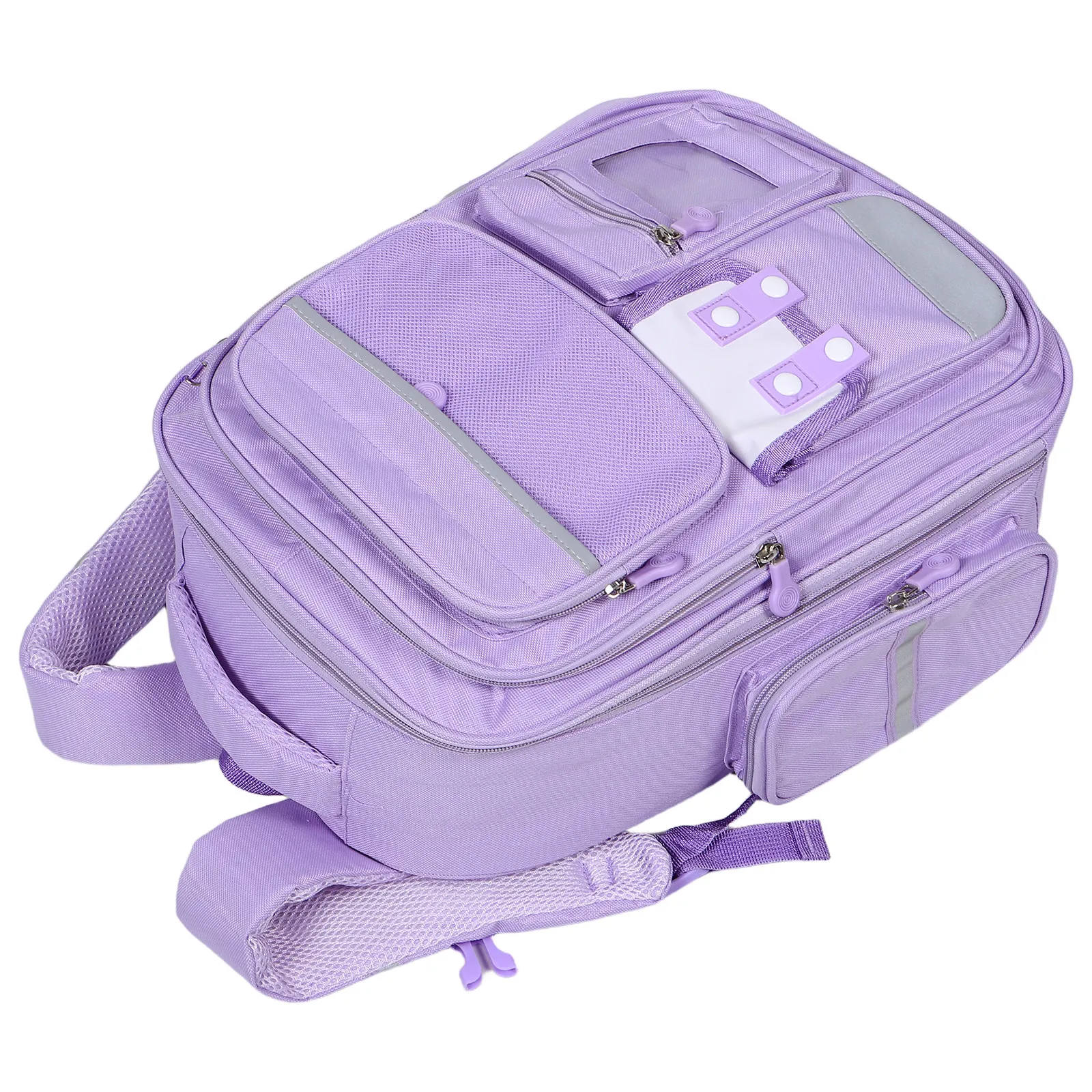 Fashionable Multi Pocket Nylon School Backpack for Girls Large Capacity Oxford Fabric Middle High School Student Bookbag 1