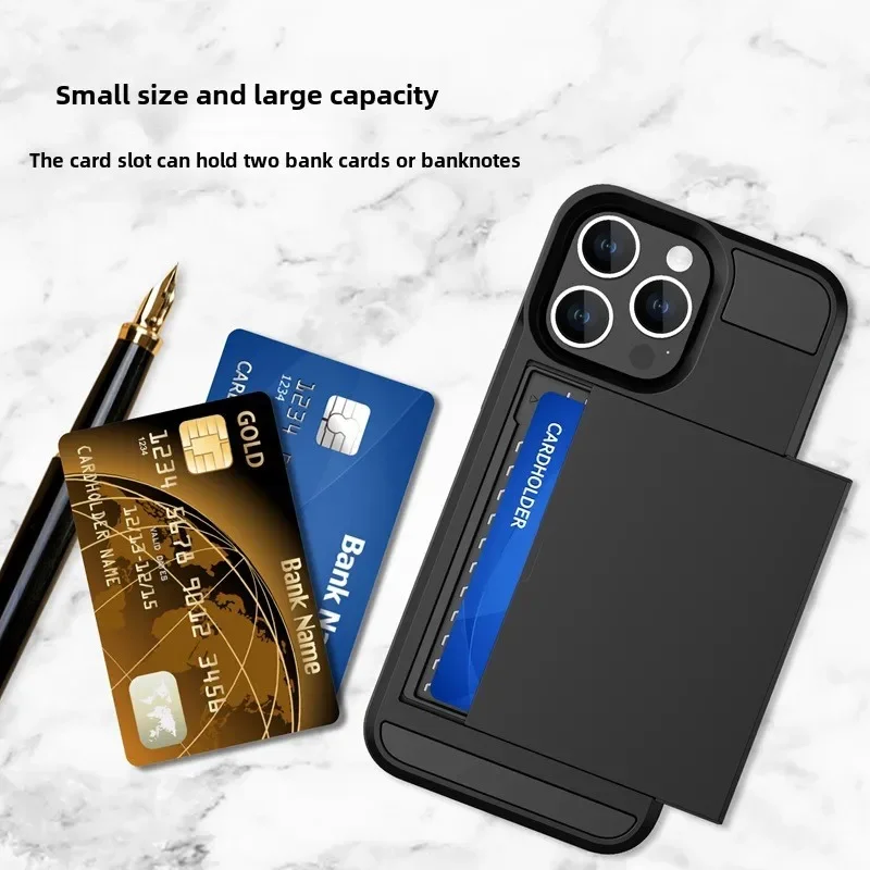 Premium Wallet Phone Case with Card Holder and Dual-Layer Protection
