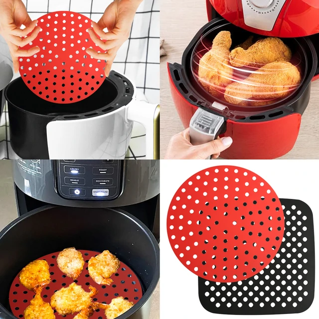 Silicone Liners Non-stick Food-grade Reusable Pot Baking Tray Air Fryer  Baking Tray Mold Basket Liner Air fryers Oven Accessorie - AliExpress