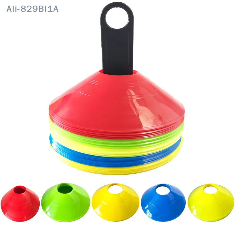 10Pcs Soccer Training Football Ball Game Disc Agility Disc Cone Set Multi Sport Training Space Cones Training Accessories