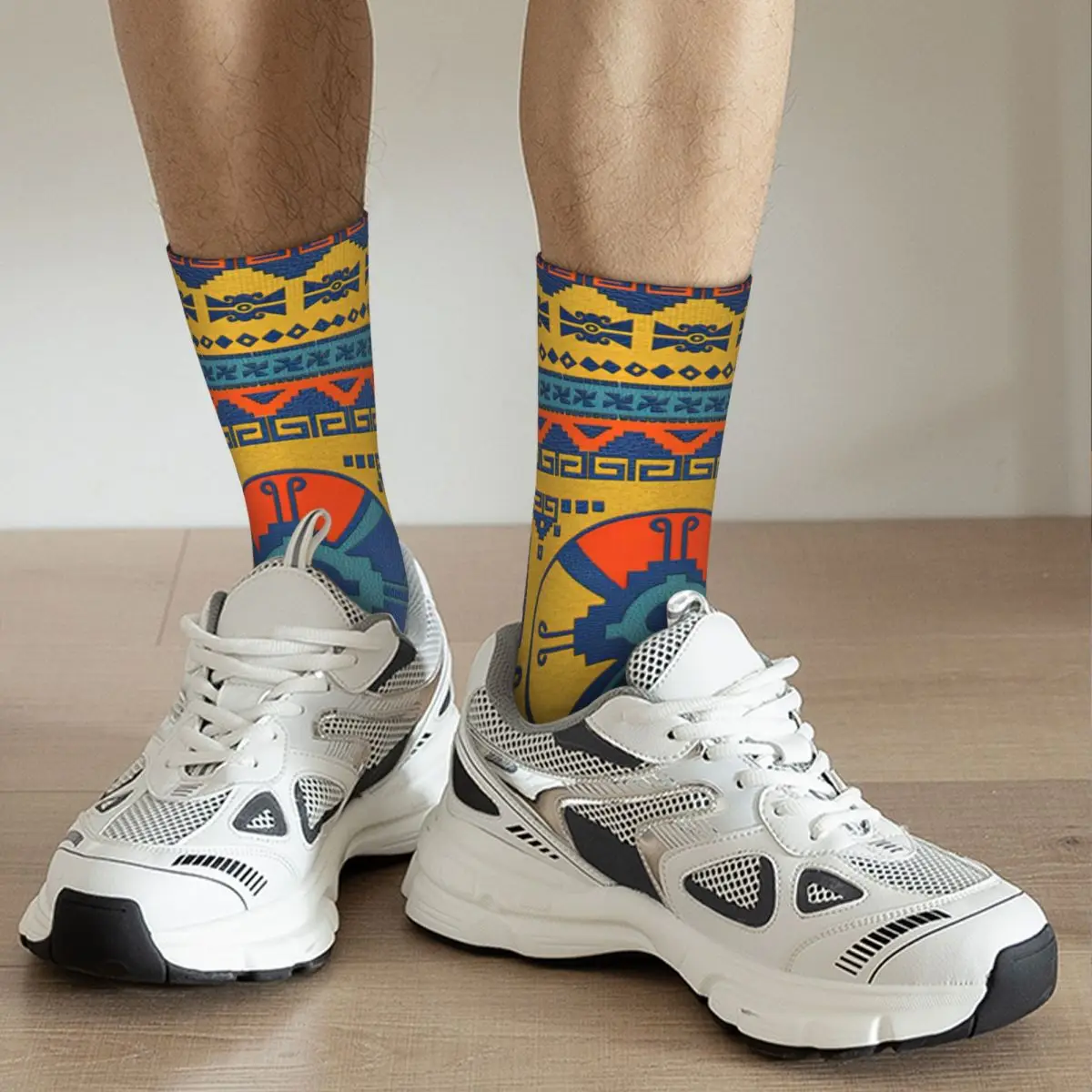 

Hunab Ku Mayan Symbol Leather Texture Adult Socks Unisex socks,men Socks women Socks