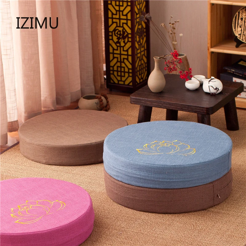 Japanesestyle Futon Worship Buddha Sitting Cushion Fabric Washable