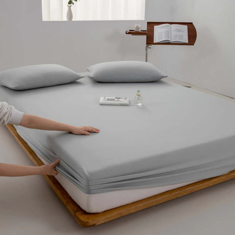 Luxurious Soft Cotton Fitted Bed Sheet with Elastic Band - Premium Mattress Cover