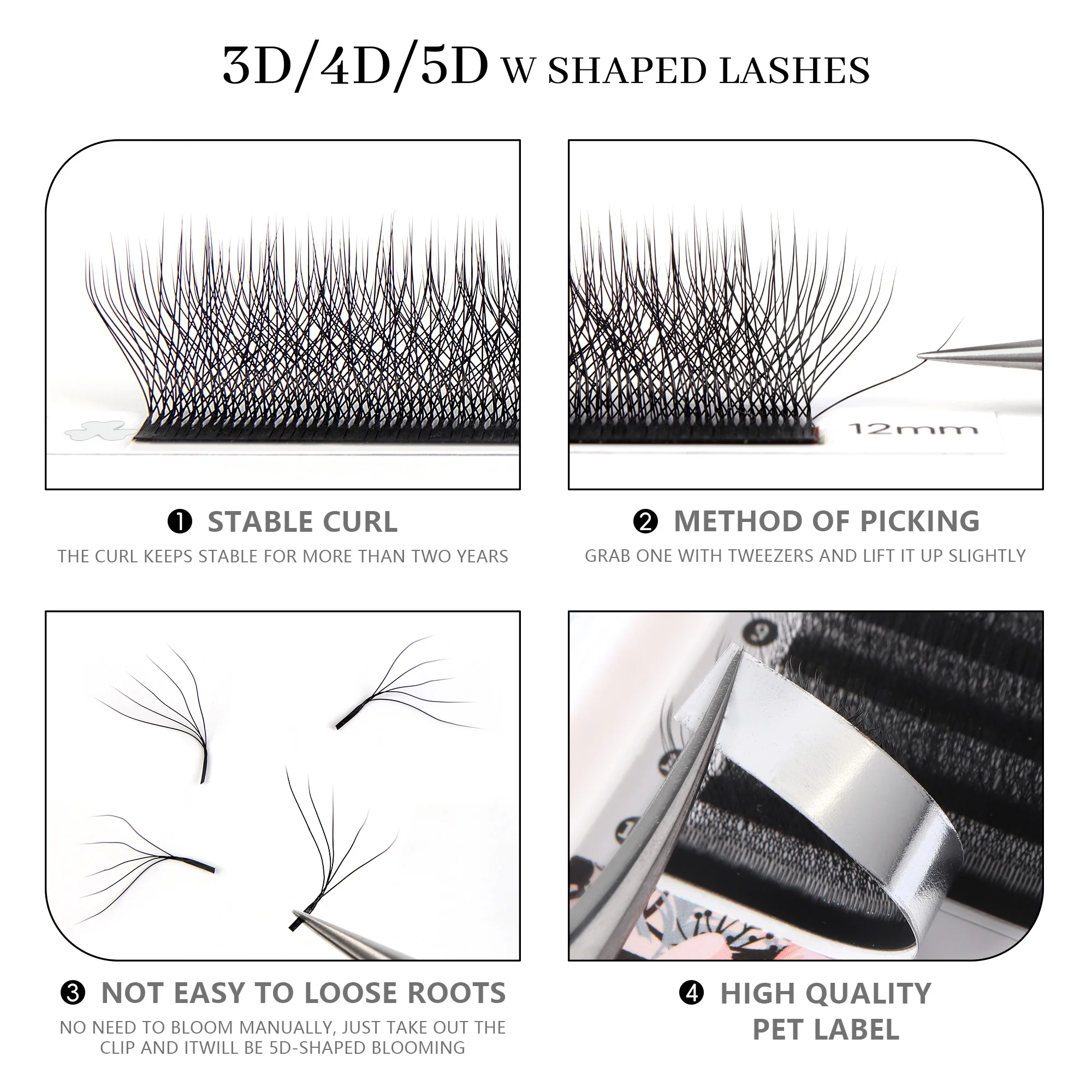 Eyelash Extensions Befer Beauty LU M L Curl Eyelash Extensions W Shaped Eyelashes Cilios 3D 4D 5D Technologic Fiber Lashes Extension