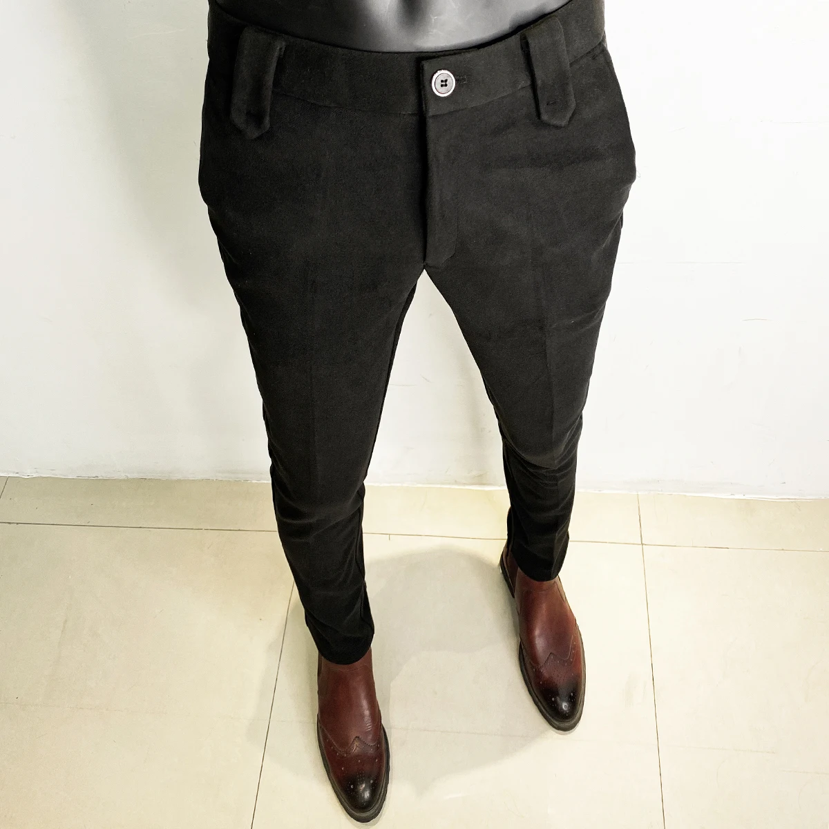 Autumn Winter Woolen Suit Pant Men Business Slim Dress Pants Streetwear Formal Fashion Social Casual Trousers business pants suit pants men pants