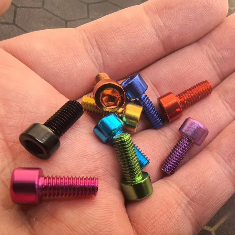 10pcs aluminum allen scerw din912 M2 M2.5 M3 M4 M5 M6 colourful aluminum hex socket cap head machine screw bolts