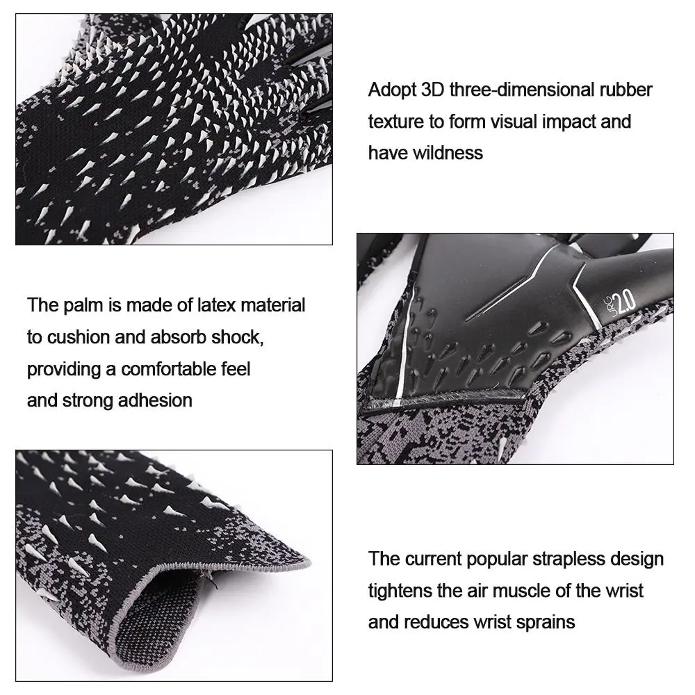 Professional Football Goalkeeper Soccer Gloves Latex Thickened Protection Adults Goalkeeper Soccer Sports Football Goalie Gloves