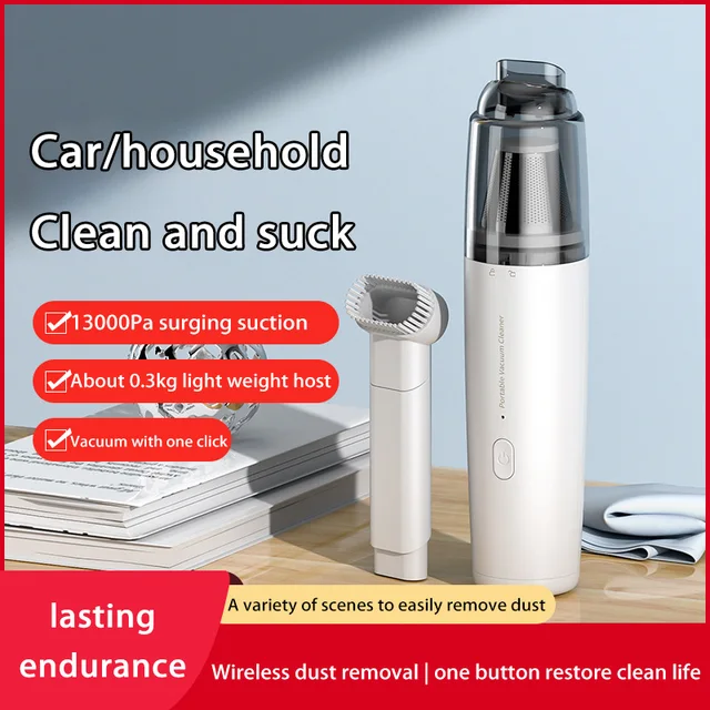 Car Vacuum Cleaner Electric Household Mini Portable High Power Handheld Wireless Powerful Dust Remover Deep Cleaning