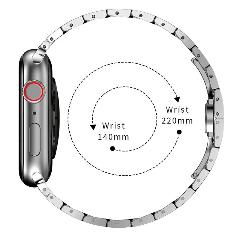 Premium Titanium Metal Strap for Apple Watch - Elegant Link Bracelet