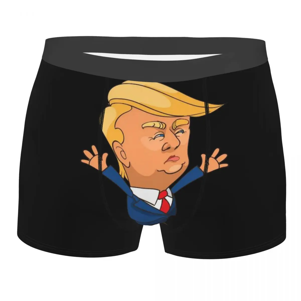 Donald Trump Cartoon Mencosy Boxer Briefs,3D printing Underwear, Highly Breathable High Quality Gift Idea killer klowns from outer space horror film men boxer briefs highly breathable underwear high quality print shorts gift idea