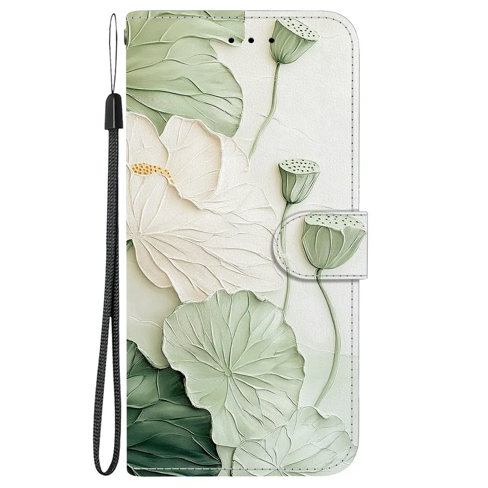 Patterned Leather Wallet Flip Case - Premium Phone Protection and Stylish Design