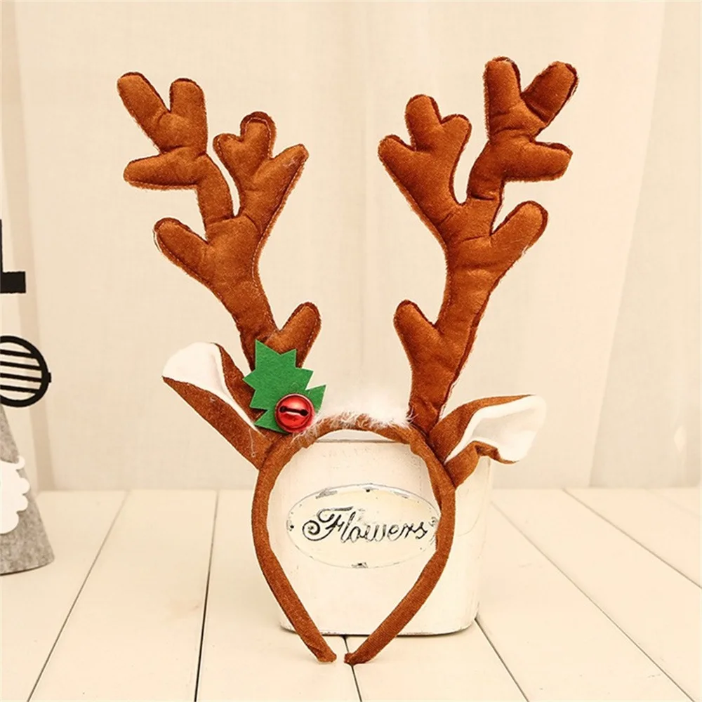 Description Picture 5 of itemChristmas Reindeer Antlers Headband Elk Antlers Ears Head Hoop With Red Bell Christmas Party Hair Accessories Navidad 2025