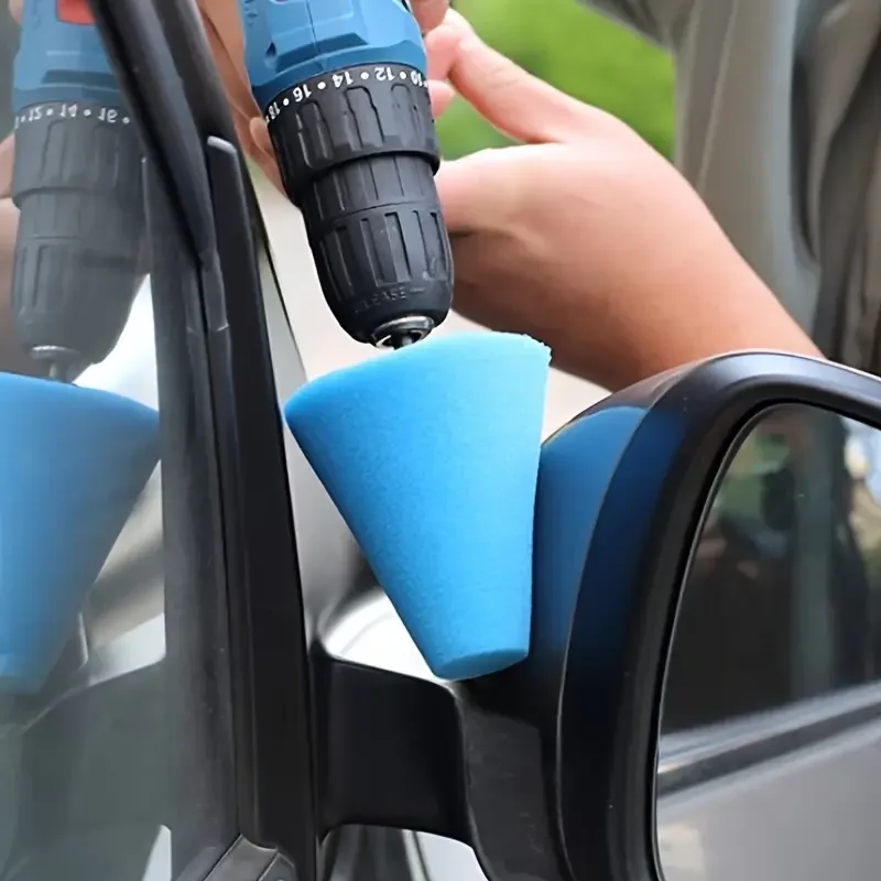 Auto Bohrer Polieren Schwamm Pad Kit Hub Polieren Pads Metall Kegel Polieren Ball für Felge Reinigung Automotive Detaillierung Pflege Werkzeuge – Detail 2