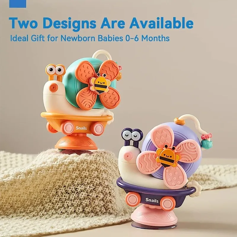 5 in 1 Baby Suction Cup Spinner for 0-12Month Snail Windmill Spinning Music Dining Table Infant Baby Fun Emotion Soothing Toy 5 in 1 Baby Suction Cup Spinner for 0-12Month Snail Windmill Spinning Music Dining Table Infant Baby Fun Emotion Soothing Toy