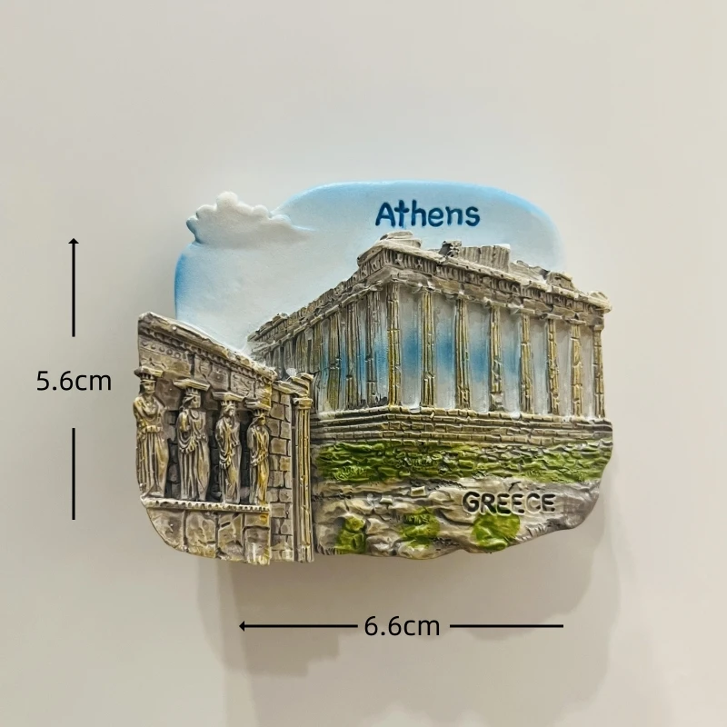 Greek Islands 3D Stereoscopic Souvenir Refrigerator Magnet