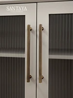 Santaya Poignées d'armoire en laiton Antique massif, coupe diamant, motif moleté croisé, traction de garde-robe, boutons de barre en T, pas de 320mm de Long disponible 4