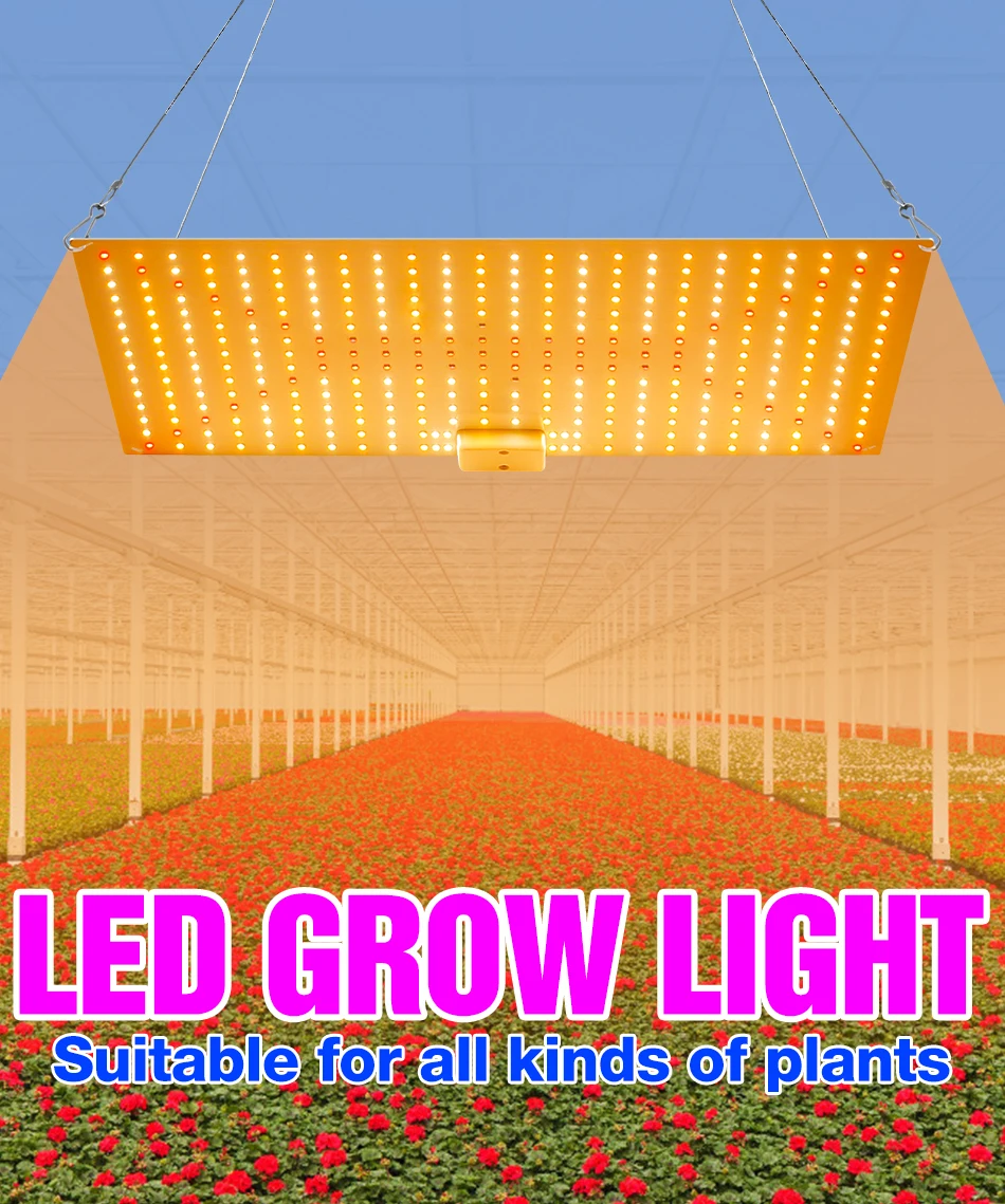 Description Picture 2 of item200W LED Panel Plant Grow Light Full Spectrum Quantum Board Greenhouse Vegetable Flower Seeds Hydroponic Cultivation Growth Lamp