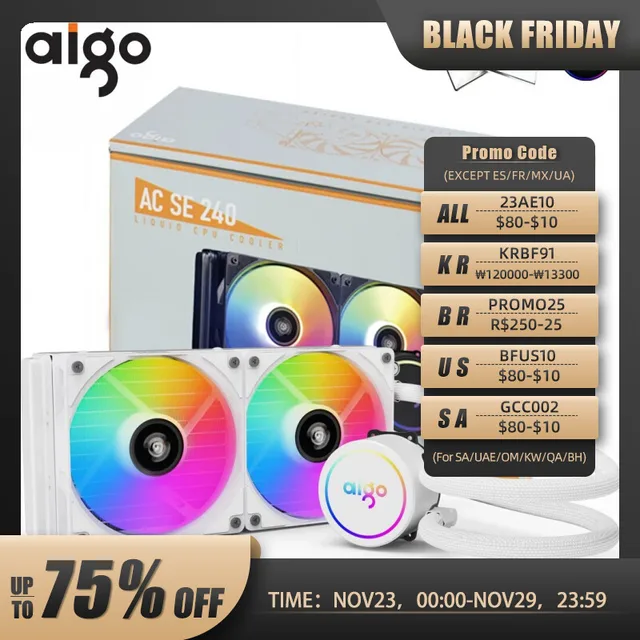 Aigo ACSE Water Cooling CPU Cooler: Efficient Cooling with Integrated Radiator and RGB Support