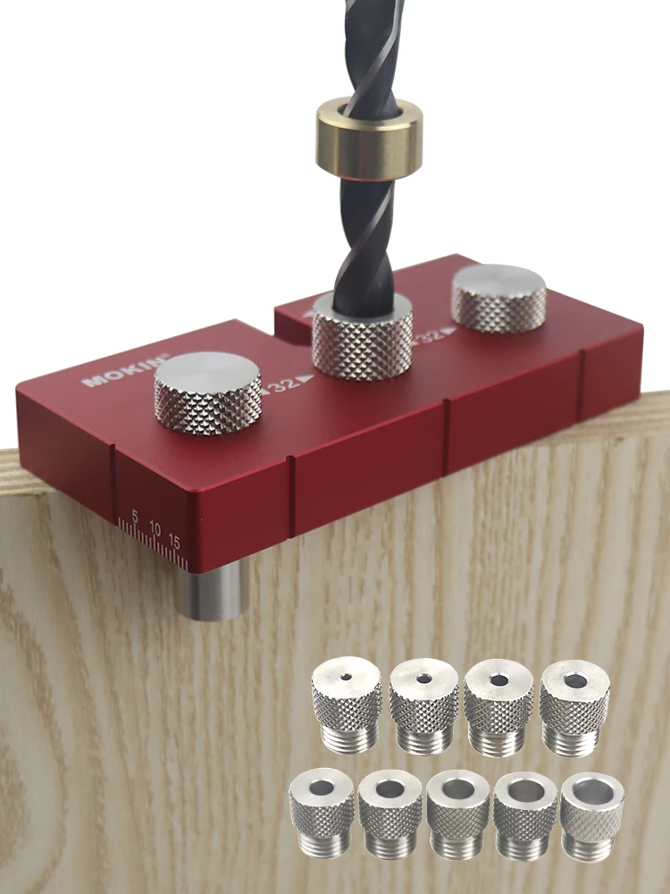 2-10mm Holzbohrlehre Dübellehre-Set Vertikaler Lochstanzer Positionierer für Möbelverbindungen Holzbearbeitungs-DIY-Werkzeuge – Detail 1