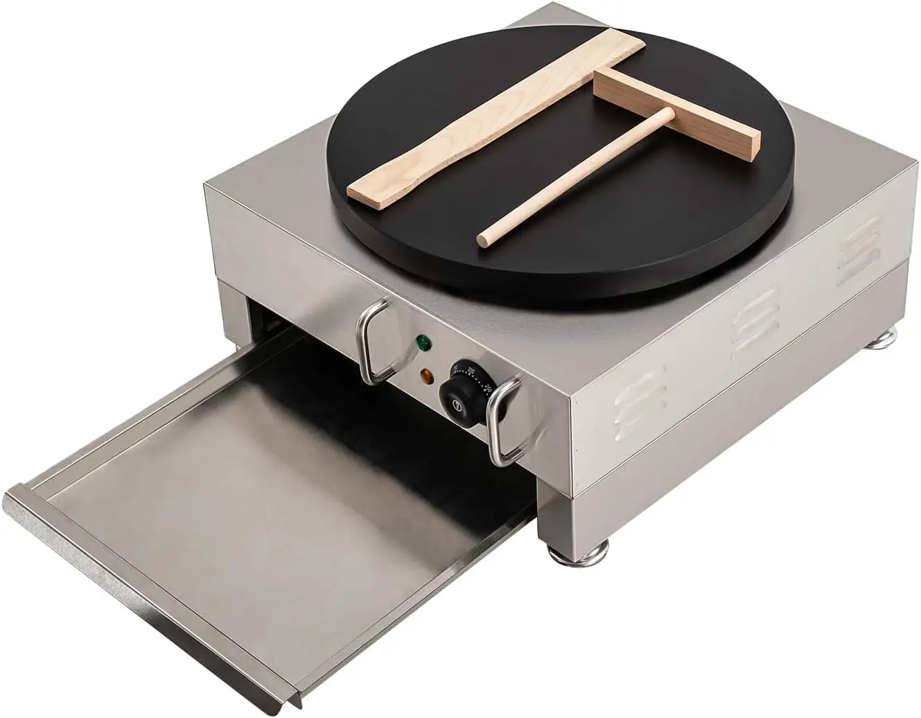 Crepe Maker 16-Inch Pancake Maker Baking Machine Round Crepes Griddle for Restaurants Dessert Stores Snack Bars, Non-stick Coati 6