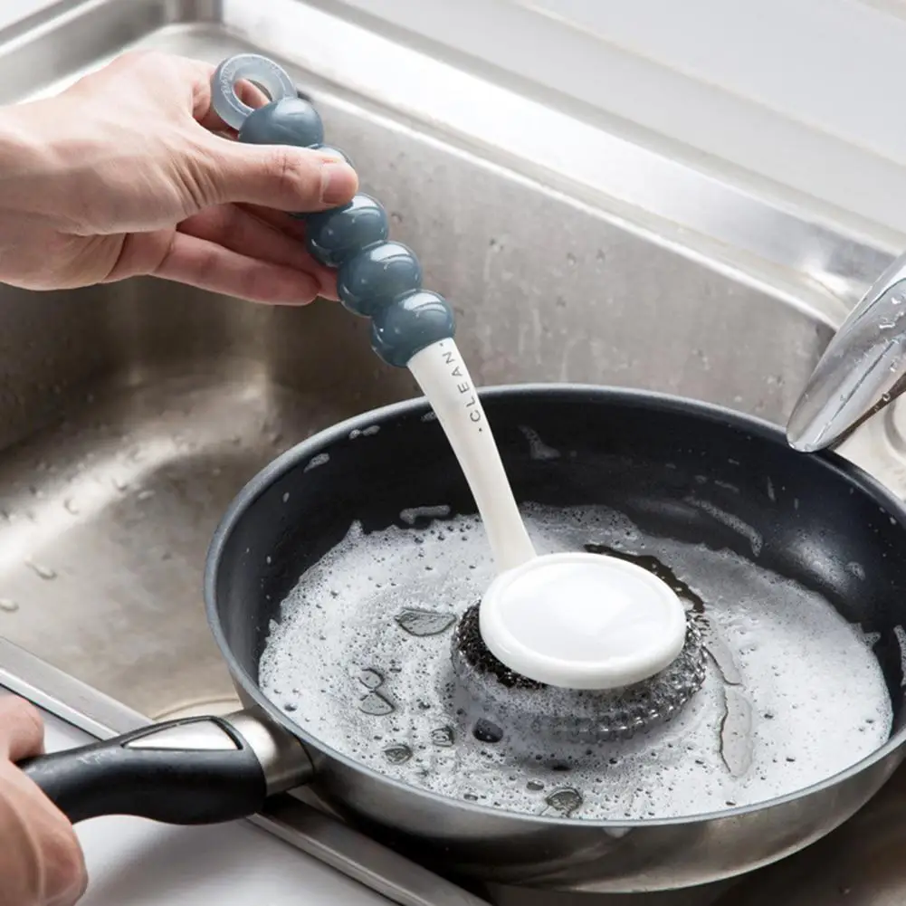 

Thin Bristle Scrubber Ergonomic Handle Multi-purpose Brush Set for Kitchen Bathroom Soft Bristle Scrubbing Brush Pot for Sink