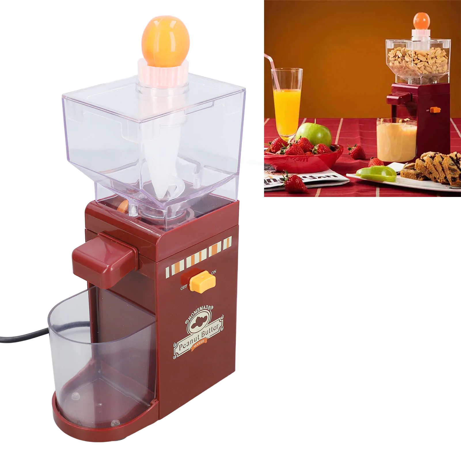 Nut Butter Machine Peanut Butter Maker Home Electric Grain Grinder Anti Slip Sesame Sauce Mill For Groundnut Almonds Cashews