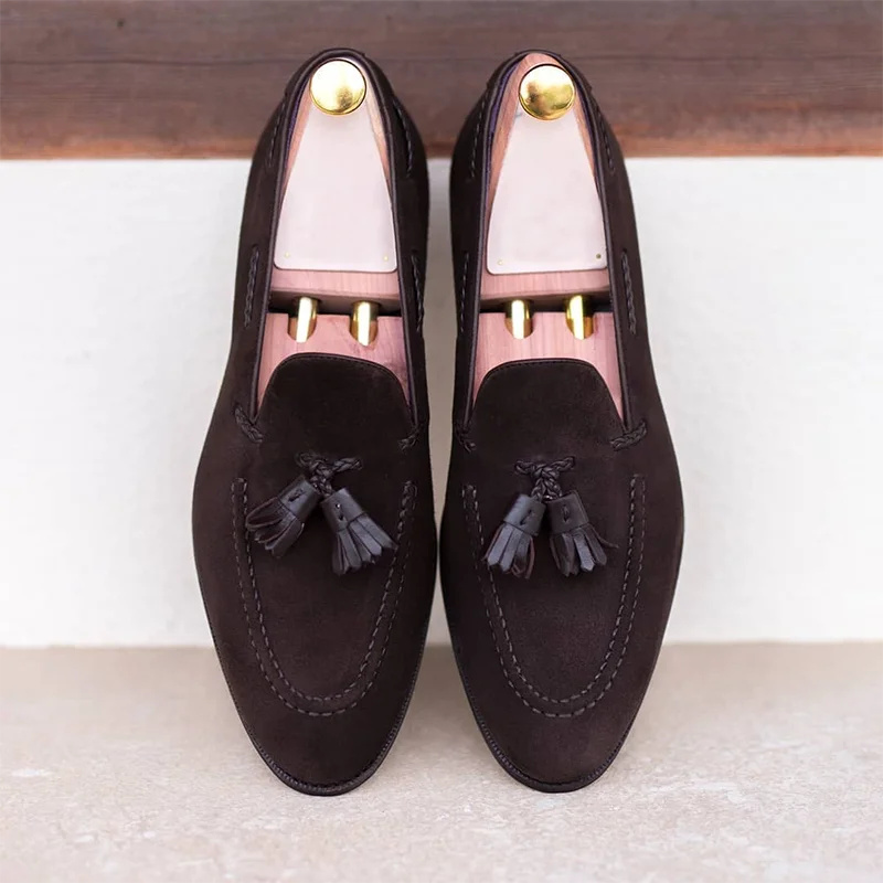 

Suede Tassel Loafers Fashion Shoe Office Shoe For Men Casual Shoes Breathable Leather Loafers Moccasins Comfortable Slipon Shoes