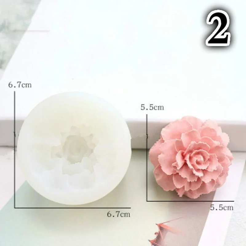 Silicone mold 3D Flower Silicone Mold Homemade Soap Candle Molds Chocolate Cake Decorating Moulds DIY Tools