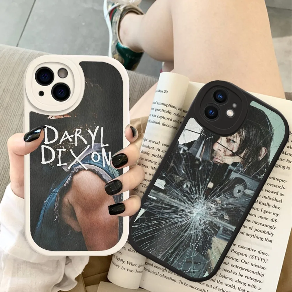 The W-Walking D-Deads Daryl Dixon Phone Case Hard Leather For iPhone 14 13 12 Mini 11 14 Pro Max Xs X Xr 7 8 Plus Fundas