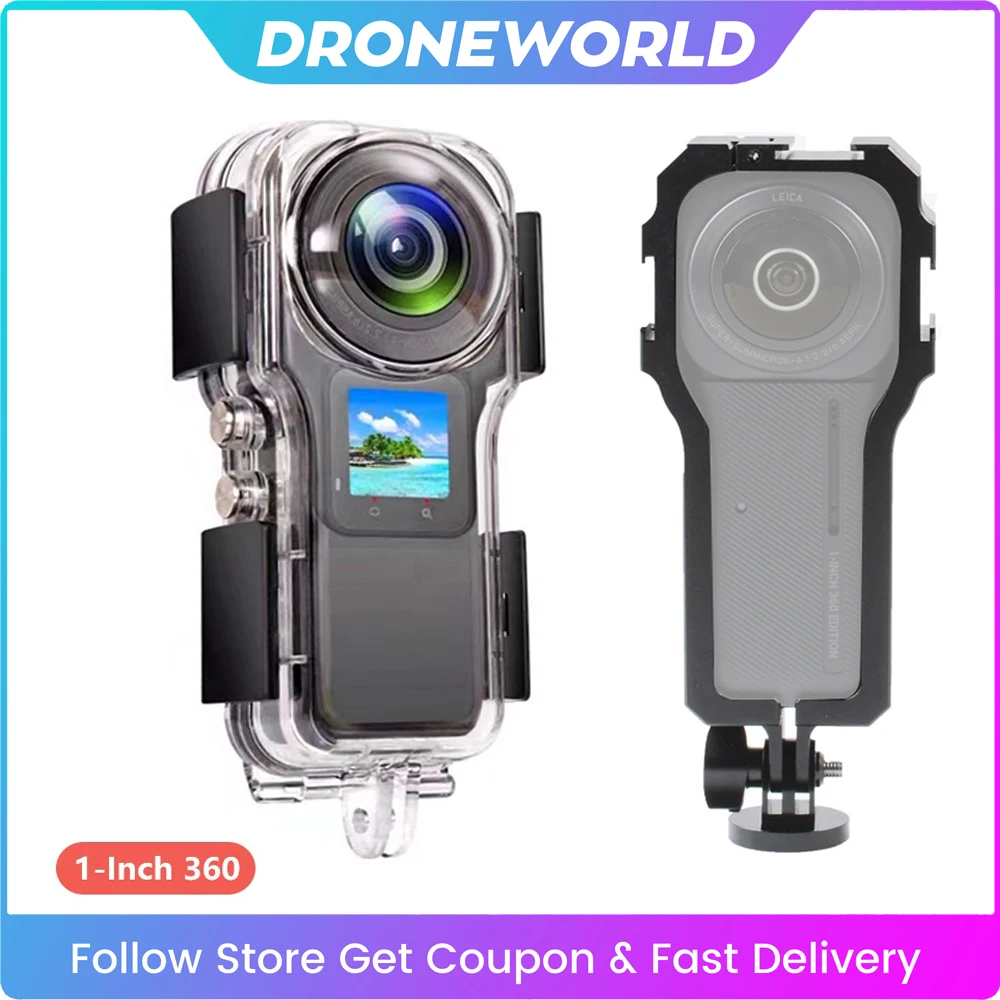 

40m Underwater Waterproof Housing Case Diving Protective Cover Shell For Insta360 One RS 1-Inch 360 Edition Camera Accessories