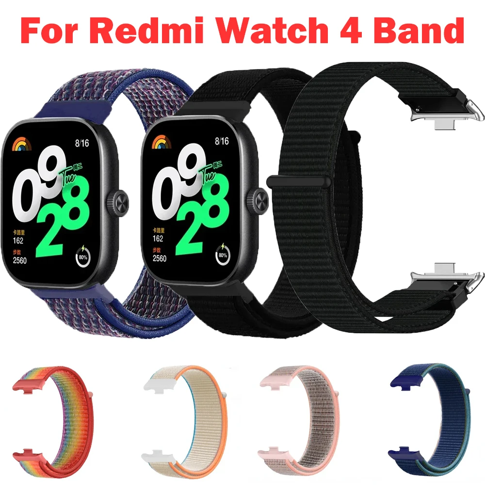 

Ремешок нейлоновый для Redmi Watch 4, спортивный браслет для Redmi Watch 4, цветной браслет, Сменные аксессуары