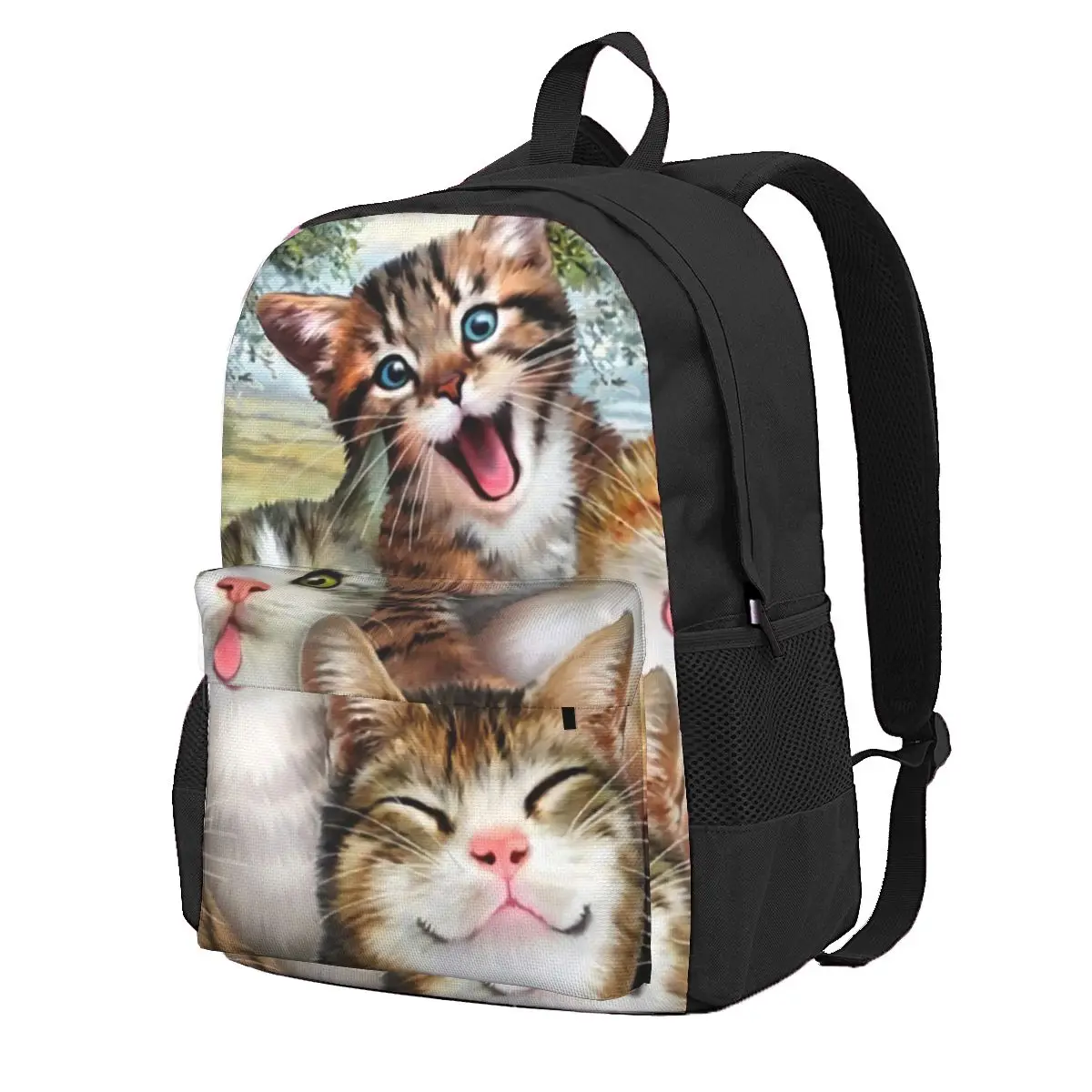 

Рюкзак с забавными милыми кошками, повседневные школьные сумки для книг с принтом, дорожная сумка для ноутбука для женщин и мужчин