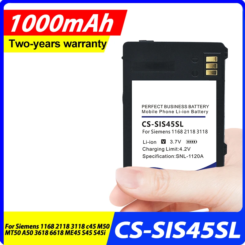 

DaDaXiong CS-SIS45SL 1000 мАч Сменный аккумулятор для Siemens 1168 2118 3118 c45 M50 MT50 A50 3618 ME45 S45 S45i