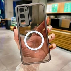 Transparent Soft TPU Magnetic Shockproof Phone Case with All - Inclusive Lens Protection for HOT 60 Pro Plus (B)