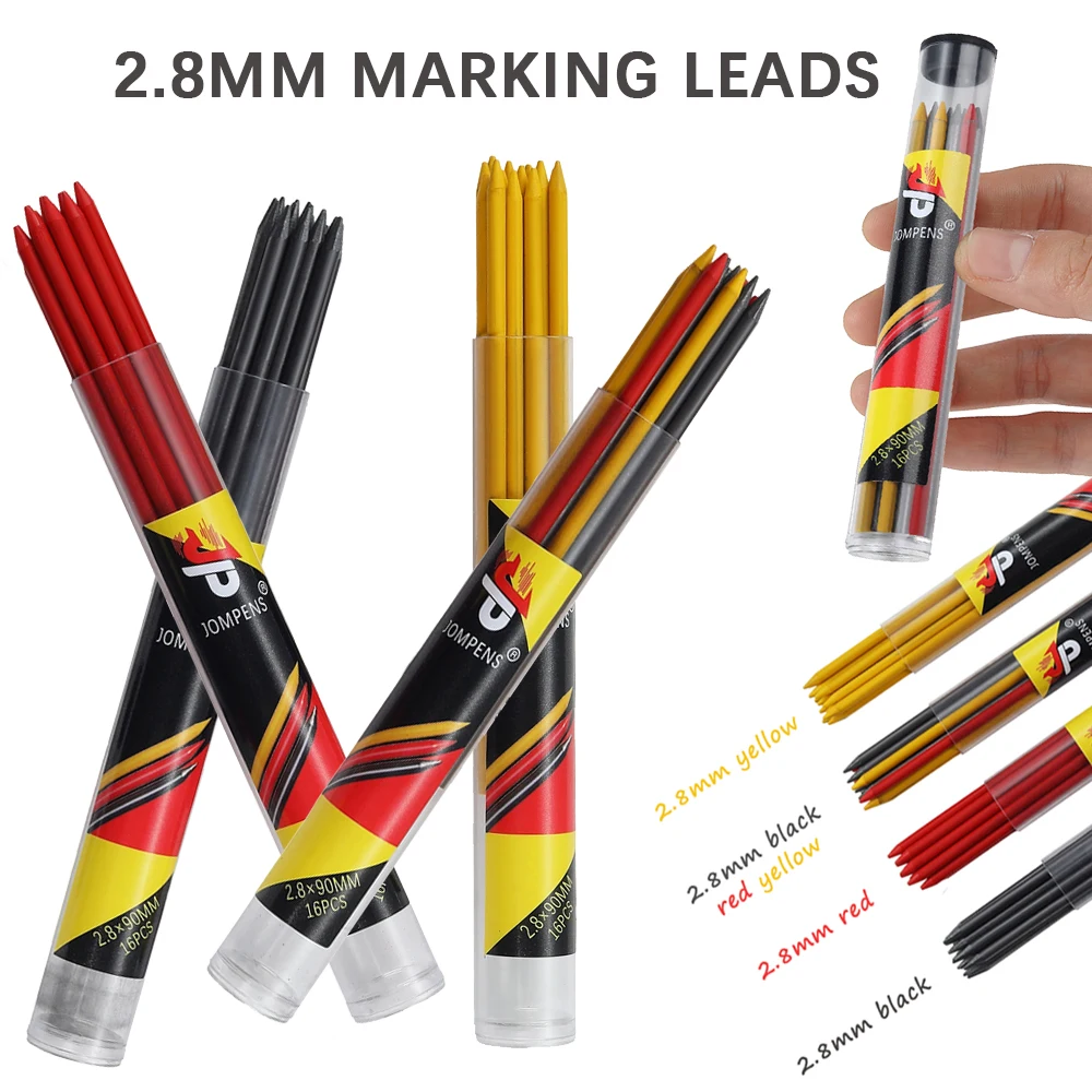 1박스 목공용 기계식 연필심, 2.8mm 연필심 마킹 건축 도구, 목공용 연필에 적합