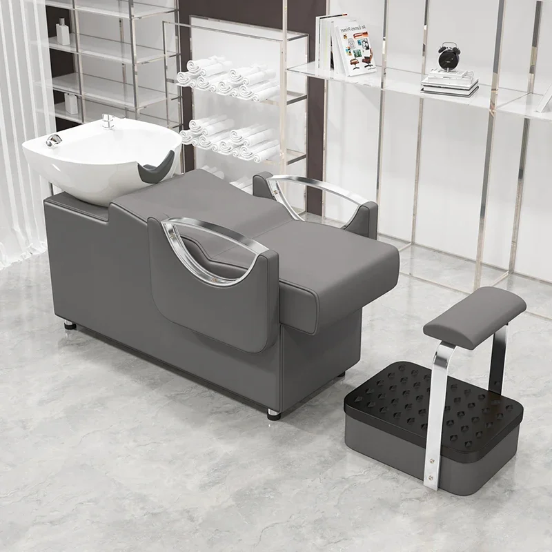 

Shaving Beauty Shampoo Chair Wash Hair Spa Pedicure Hairdressing Shampoo Chair Stylist Recliner Cadeira Salon Furniture LJ50SC