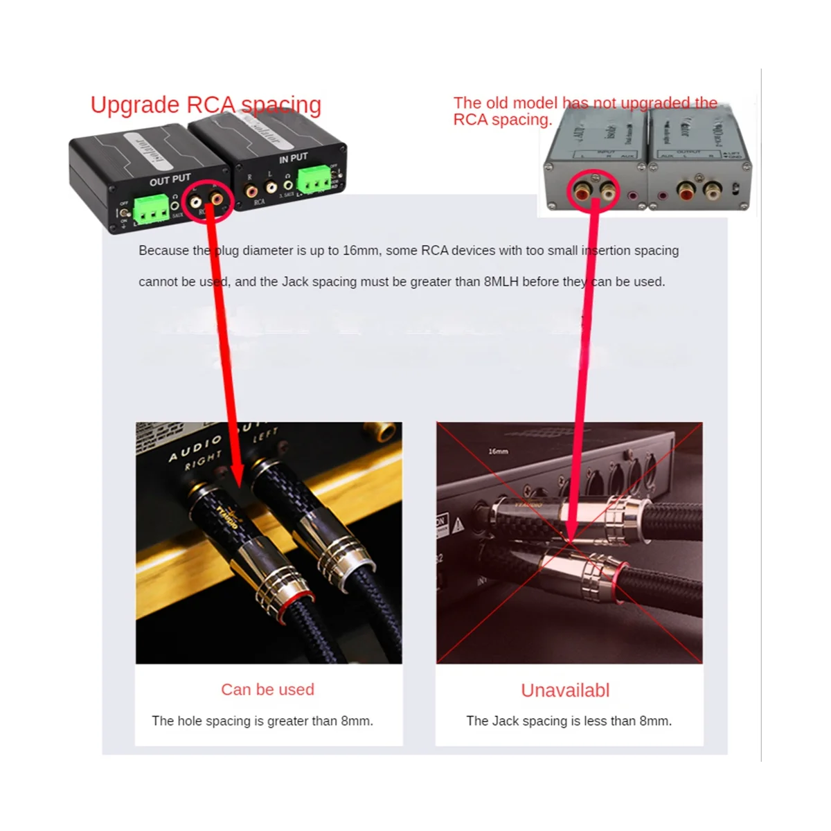 GX303 Multifunction Audio Isolator 3.5 AUX RCA Audio Signal Isolator Noise Filter Remover Ground Loop Noise