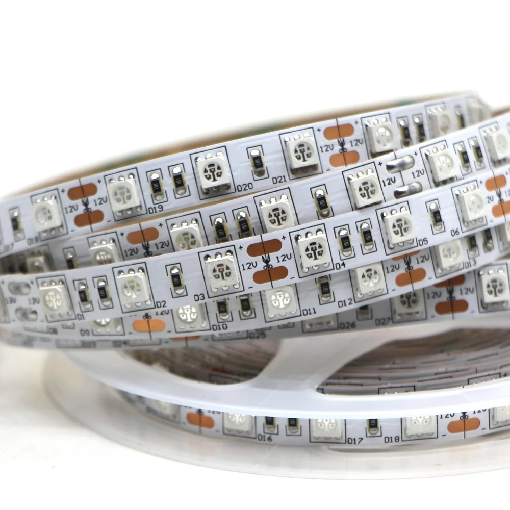 Ultraviolet LED Strip 365nm-370nm UV Non-Waterproof Flexible Ribbon tape lamp 12V SMD5050 12V for UV Curing Metal Crack