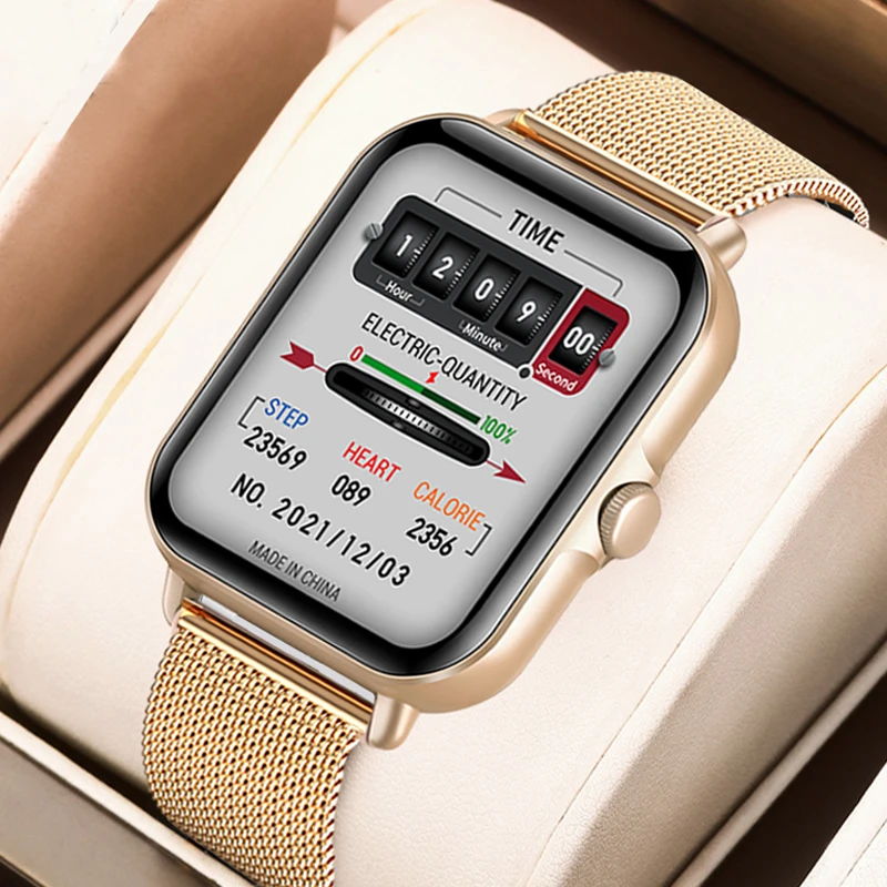 2022 New Smart Watch Women Men Full Touch Screen Sport Fitness Ladies Watch Waterproof Smartwatch Bluetooth Call for Android IOS