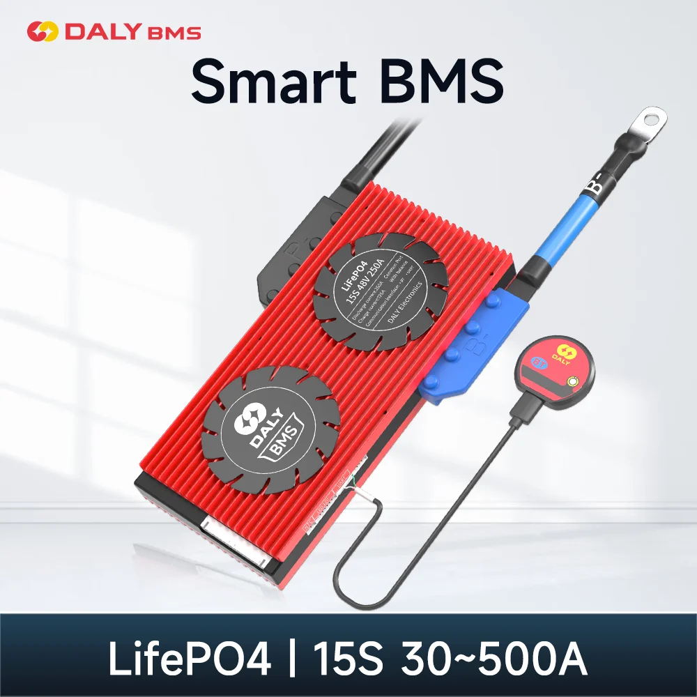 Daly Bms Smart Bms Lifepo4 15S 48V 30A 40A 60A 80A 100A 120A 150A 200A 250A Bluetooth 18650 Batteria Con Balance E-Bike