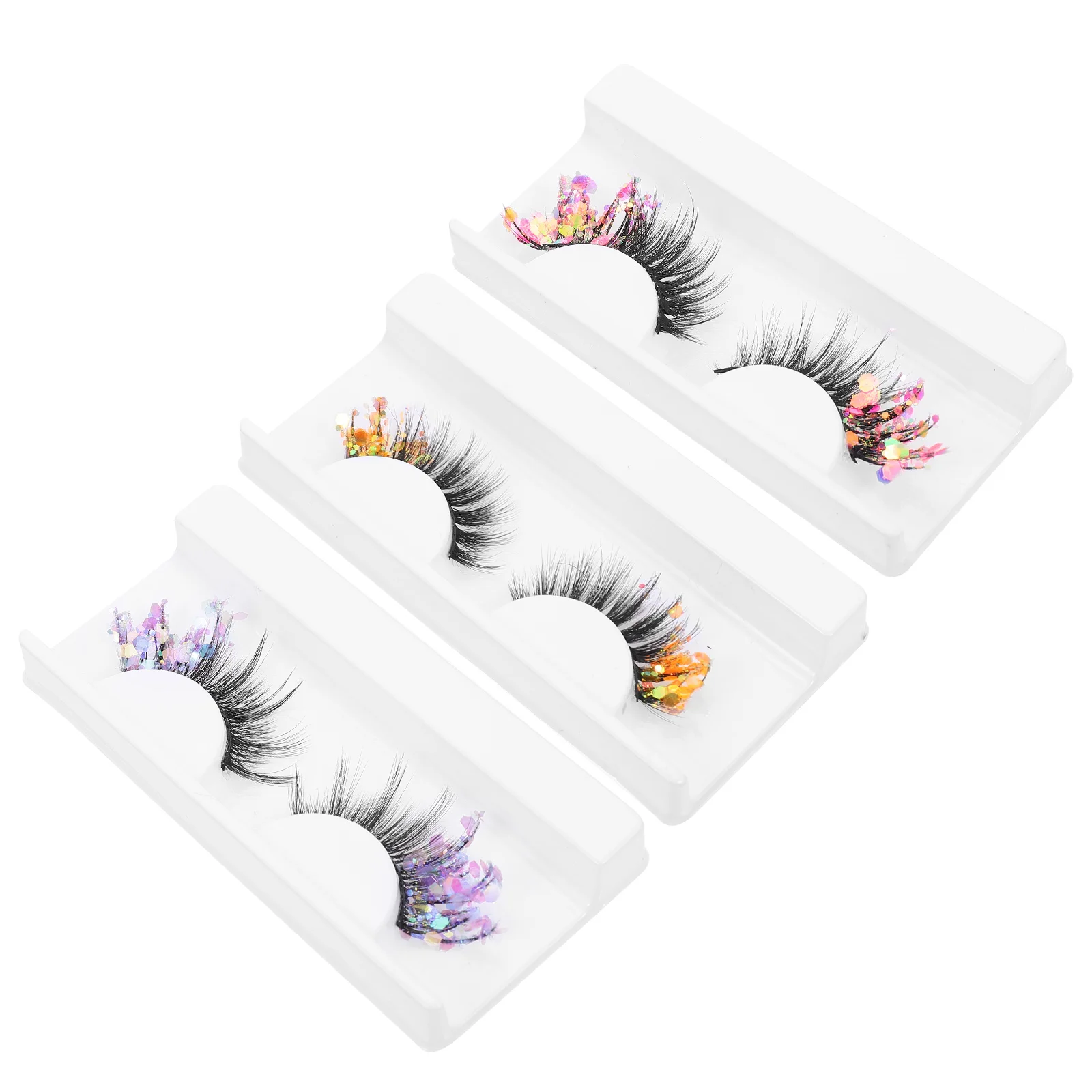 

3 Pairs Natural False Eyelashes Lash Grafting Accessory Women Makeup Fake Lashes