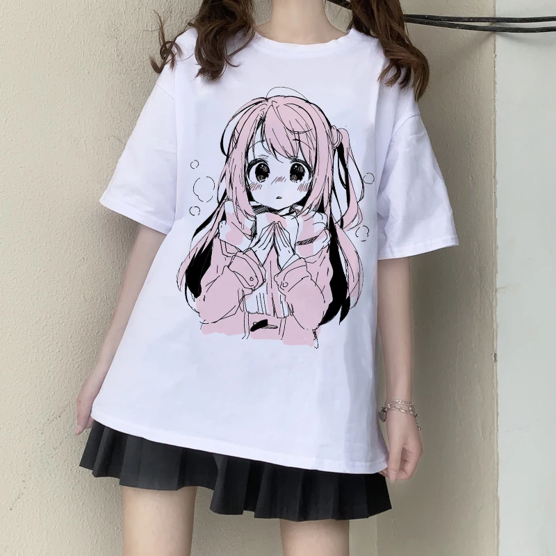 Summer Women T Shirt Cute Cartoon Sweet Girls Streetwear