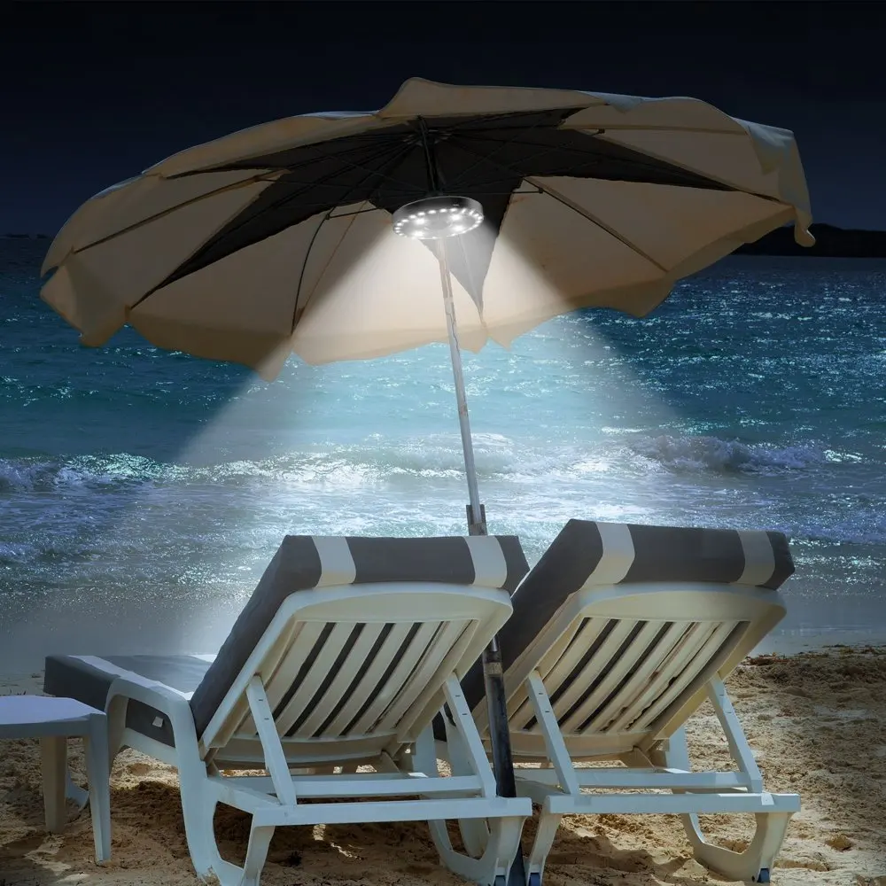 Parasol Light Umbrella Lights Beach Umbrellas Parasol Umbrella Lights Outdoor Lighting Garden Pole Lamp Tray Beach Lamp