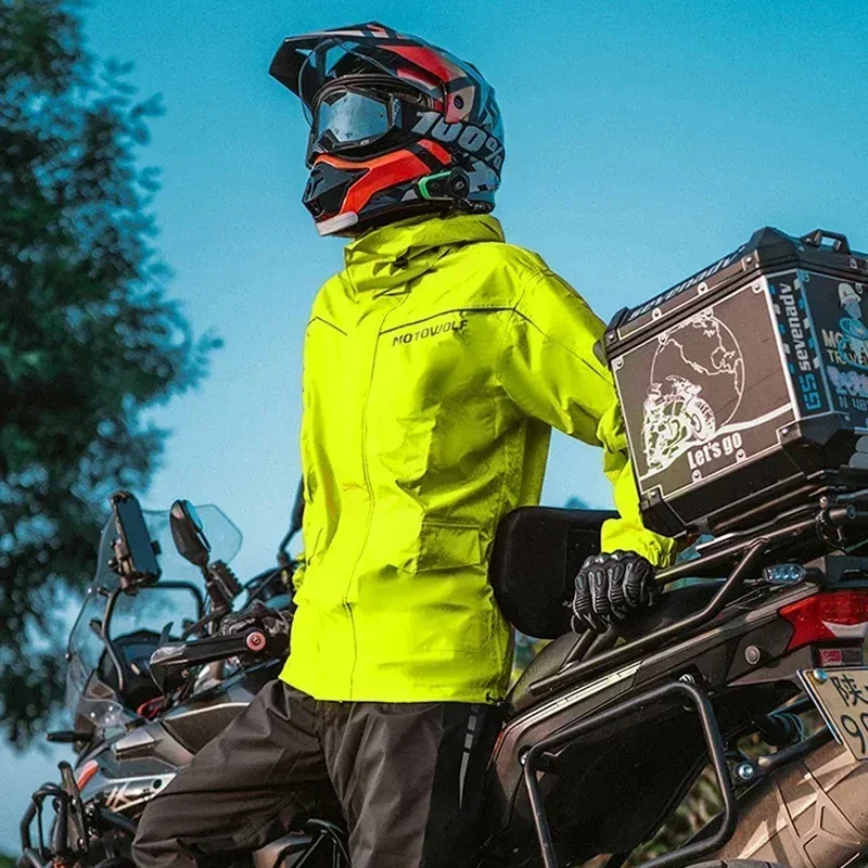 Pantalones Lluvia Moto TRAJE DE LLUVIA MONSOON ROJO NEGRO CHAQUETA