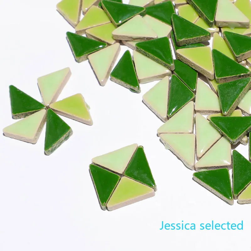 

100g Polygon Porcelain Mosaic Tiles DIY Craft Ceramic Tile Mosaic Making Materials 1-4cm Length,1~4g/pc,3.5mm Thickness arte