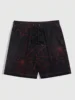 Goth Men Simple Spider Web Print Shorts Men's swim Trunks Elastic Waist 3D Print Gradient Breathable Short Streetwear Polyster 2