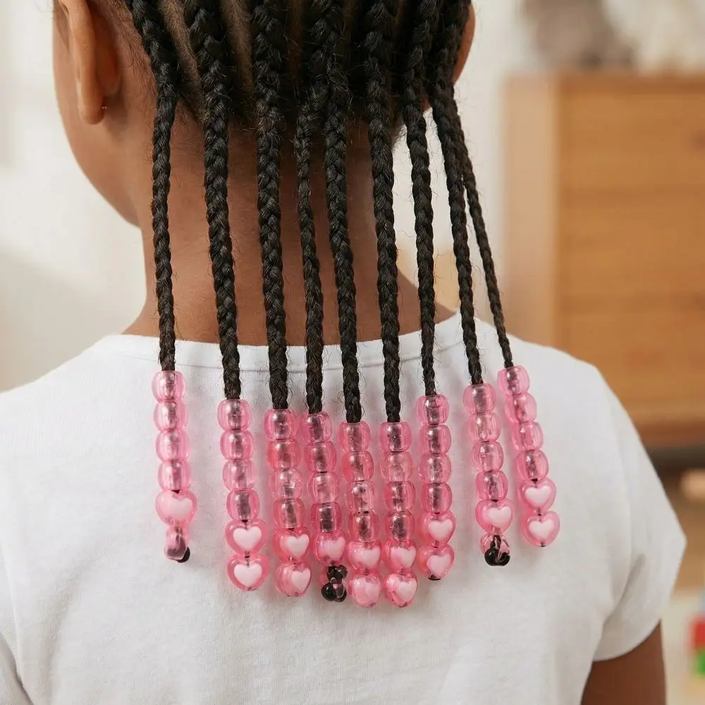 DIY Bunte Haarperlen-Sets Mehrfarbige Herzförmige Acryl-Dreadlock-Perlen Gemischte Formen Haaraccessoires Dreadlock-Zopf-Dekoration – Detail 10