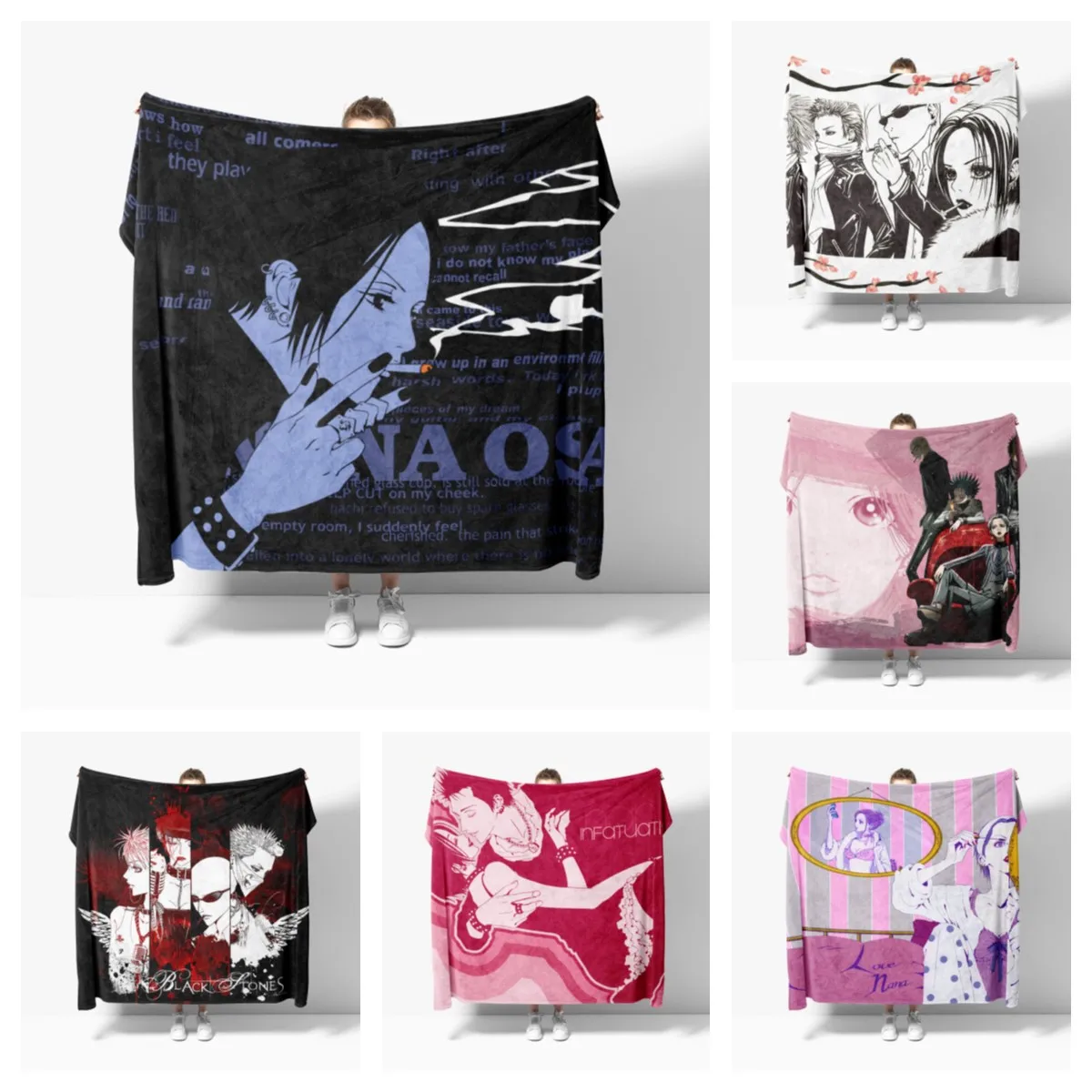 

Comic Girl Soft Flannel Blanket Breathable Warm Bedding & Travel Blanket Sofa Blanket Bed Blanket Customizable